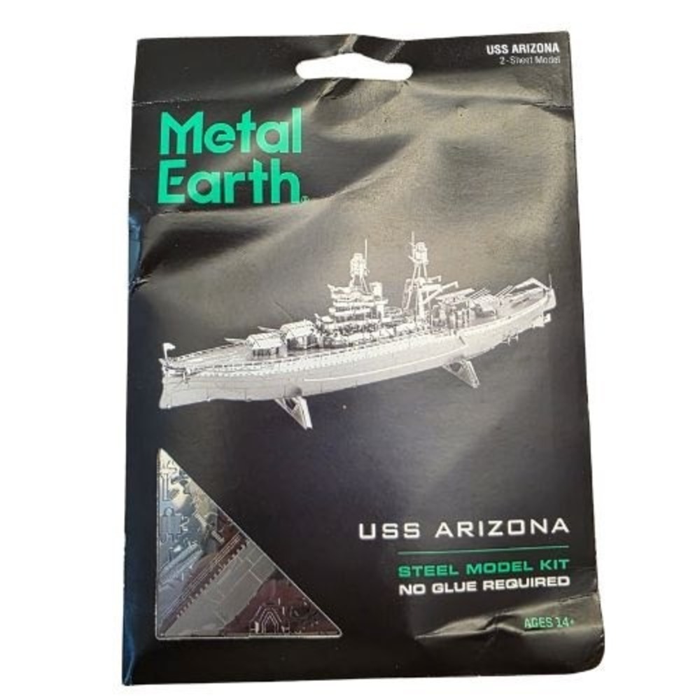 Metal Earth USS‎ Arizona Steel Model Kit 2-Sheet 3D Miniature Battleship MMS011